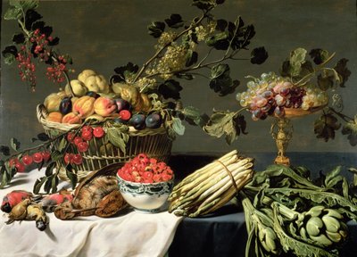 Natura morta di frutta in un cesto di vimini da Frans Snyders or Snijders